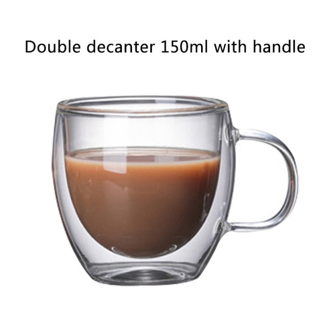 Transparent Glass Coffee Cup