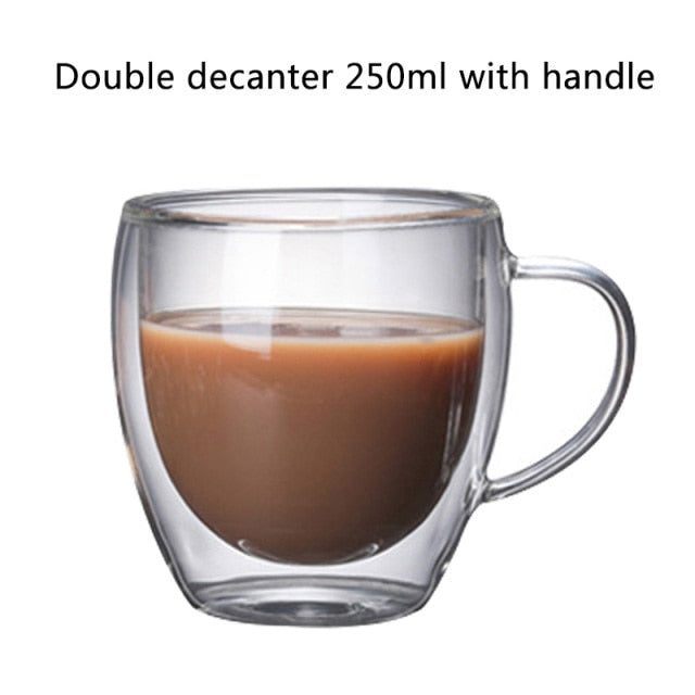 Transparent Glass Coffee Cup