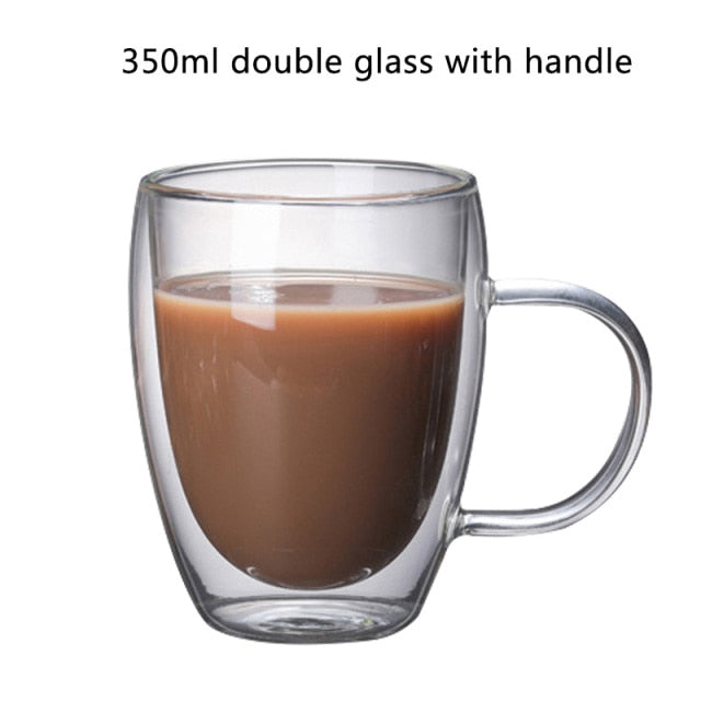 Transparent Glass Coffee Cup