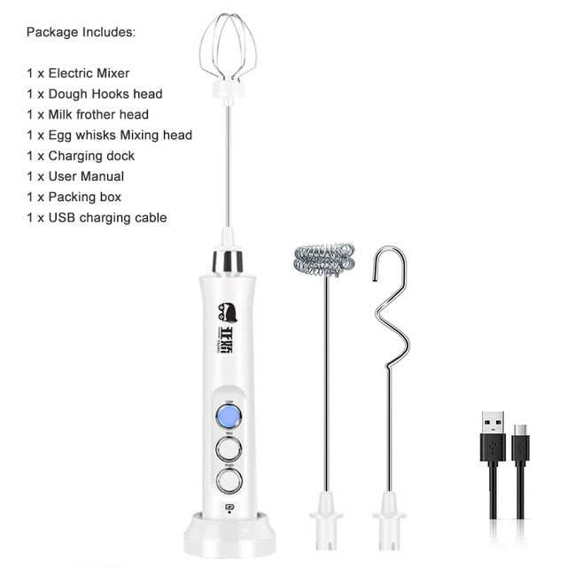 Electric Mixer Blender Milk Frother Handheld