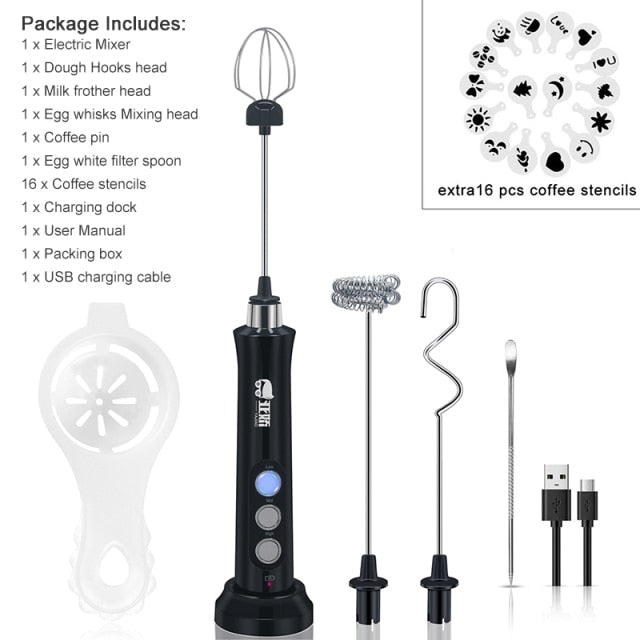 Electric Mixer Blender Milk Frother Handheld