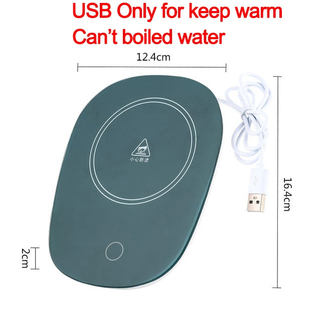Mug Warmer USB Cup Warmer Coffee Heater Portable Smart Thermostatic Hot  Plate Milk Tea Water Heating Pad Heater 3 Gear Heating